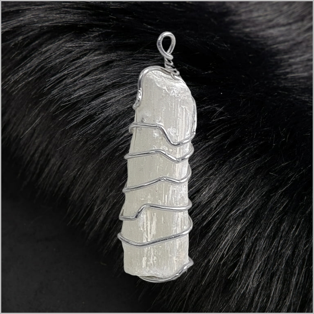 Hand Wired Selenite Pendant
